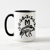 トライバルストライプのハイエナモノグラム マグカップ (左)
