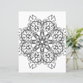 トライバルスノーフレークマンダラカラーリングページ (スタンド正面)