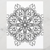 トライバルスノーフレークマンダラカラーリングページ (正面)