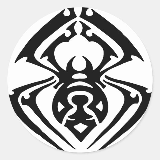 トライバルスパイダータトゥー ラウンドシール (正面)