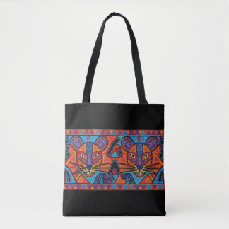 トライバルスピリットの猫トートバッグ – Huichol- トートバッグ
