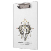 トライバルゾウ頭イラストレーション クリップボード (左)