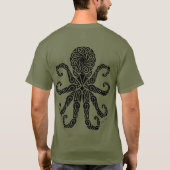 トライバルタコ前面/背面 Tシャツ (裏面)