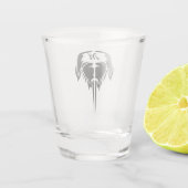 トライバルタトゥーの馬蹄蟹スタイル ショットグラス (裏面)