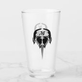 トライバルタトゥーの馬蹄蟹スタイル タンブラーグラス (裏面)