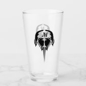 トライバルタトゥーの馬蹄蟹スタイル タンブラーグラス (正面)