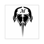 トライバルタトゥーの馬蹄蟹スタイル ラバースタンプ (インプリント)