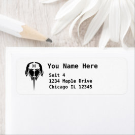 トライバルタトゥーの馬蹄蟹スタイル ラベル