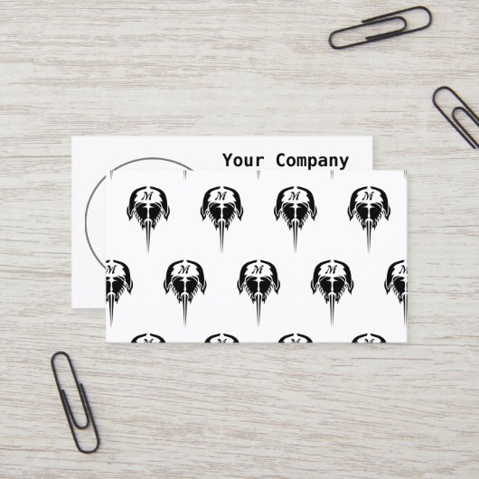 トライバルタトゥーの馬蹄蟹スタイル 名刺 (正面/裏面インサイチュ)