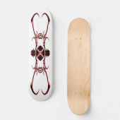 トライバルタトゥーアームバンド赤と黒 スケートボード (正面)