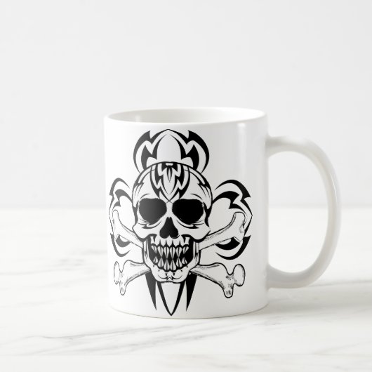 トライバルタトゥースカル コーヒーマグカップ (右)