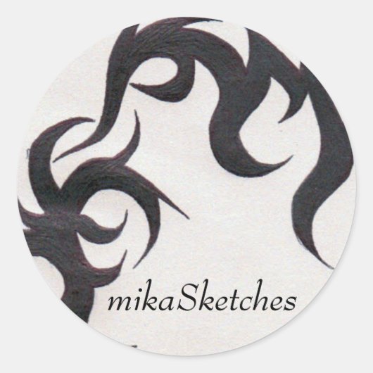 トライバルタトゥーステッカー ラウンドシール (正面)