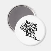 トライバルタトゥーデビル顔サタン マグネット (正面/裏面)