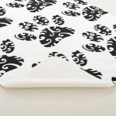 トライバルタトゥードッグポープリントパターン シェルパブランケット (3/4)