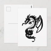 トライバルタトゥードラゴン ポストカード (正面/裏面)