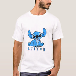 トライバルタトゥーブルーエイリアン - かわいいポリネシアン スティッチ Tシャツ