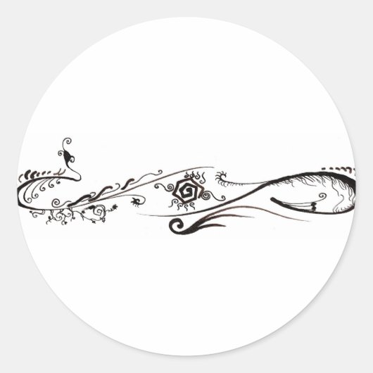 トライバルタトゥー ラウンドシール (正面)