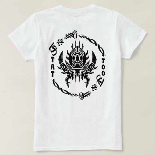 トライバルタトゥー Tシャツ (デザイン裏面)