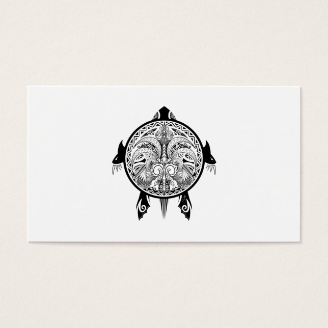 トライバルタートルシールドタトゥー (正面)