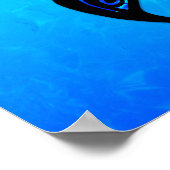 トライバルタートルハイビスカス ポスター (角)