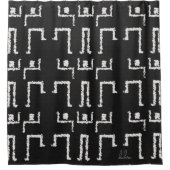 トライバルダンス シャワーカーテン (正面)