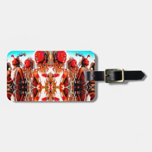 トライバルダンス ラゲッジタグ (正面横)