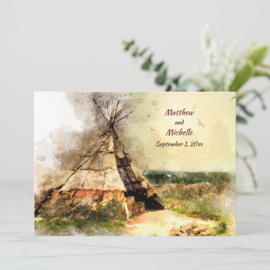 トライバルティピとハートアローボホテペ結婚ーズ 招待状 (スタンド正面)