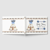 トライバルテペエボーイトライバルベビーシャワーゲストブック ゲストブック (全面)