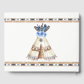 トライバルテペエボーイトライバルベビーシャワーゲストブック ゲストブック (裏面)