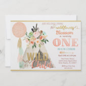 トライバルテペティピファースト誕生日招待状 招待状 (正面)