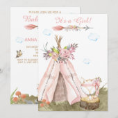 *~*トライバルテペボホウッドランドフォレストガールキツネ 招待状 (正面/裏面)