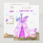 *~*トライバルテペボホキツネウッドランドフォレストガール 招待状 (正面/裏面)