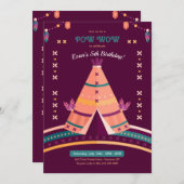 トライバルテペ誕生日パーティー 招待状 (正面/裏面)