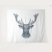 トライバルディアポートレートイラストレーション タペストリー (正面(横))