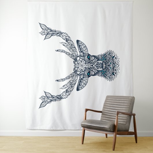 トライバルディアポートレートイラストレーション タペストリー (インサイチュ)