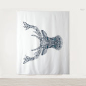 トライバルディアポートレートイラストレーション タペストリー (正面)