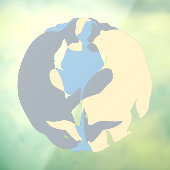 トライバルデカールベアホエールアートウィンドウにしがみつく ウィンドウサイン (シート3)