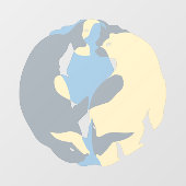 トライバルデカールベアホエールアートウィンドウにしがみつく ウィンドウサイン (シート)