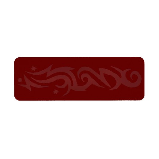 トライバルデザインプリント自分の住所 シールシール ラベル (正面)