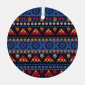 トライバルデザイン：多機能シームレスパターン。 ガラスオーナメント (裏面)