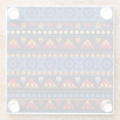 トライバルデザイン：多機能シームレスパターン。 ガラスコースター (裏面)