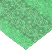 トライバルトロピカルウェーブグリーンライン幾何学的アート テーブルクロス (アングル)