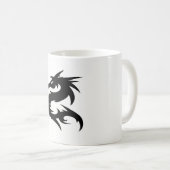 トライバルドラゴンシルエット コーヒーマグカップ (正面右)