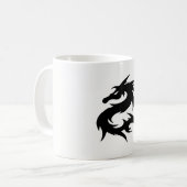 トライバルドラゴンシルエット コーヒーマグカップ (正面左)