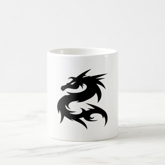 トライバルドラゴンシルエット コーヒーマグカップ (中央)