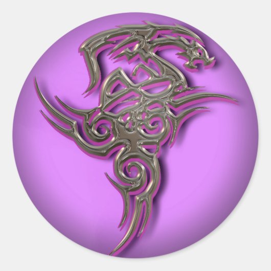 トライバルドラゴンシール ラウンドシール (正面)