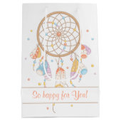 トライバルドリームキャッチャーのボウホベビー ミディアムペーパーバッグ (裏面)