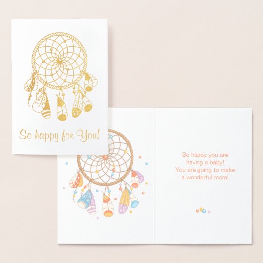 トライバルドリームキャッチャーのボウホベビー 箔カード (ディスプレー)