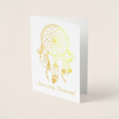 トライバルドリームキャッチャーストップは夢を見ない引用文 箔カード (正面)