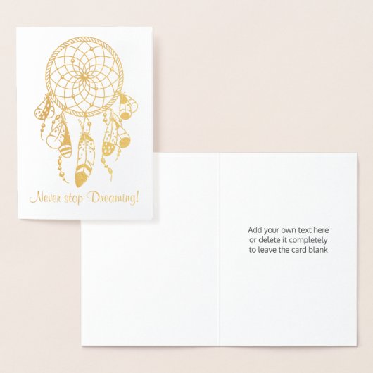 トライバルドリームキャッチャーストップは夢を見ない引用文 箔カード (ディスプレー)
